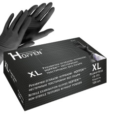 Рукавички нітрилові HOFFEN BLACK розмір XL
