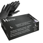 Рукавички нітрилові HOFFEN BLACK розмір L