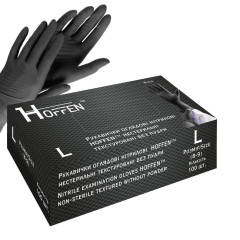 Рукавички нітрилові HOFFEN BLACK розмір L