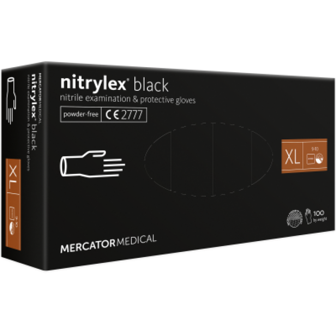 Рукавички нітрилові Nitrylex Black розмір XL