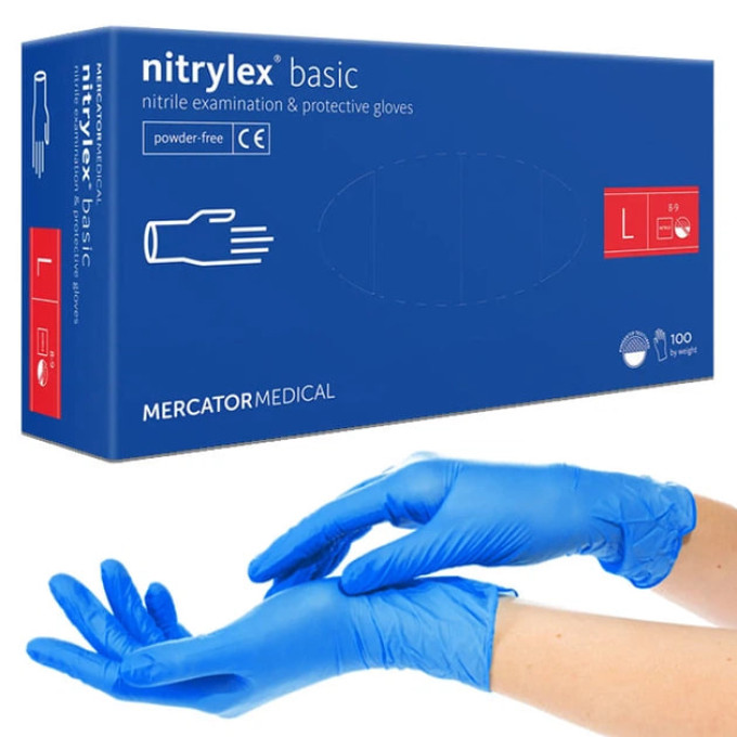 Рукавички нітрилові Nitrylex Basic розмір L