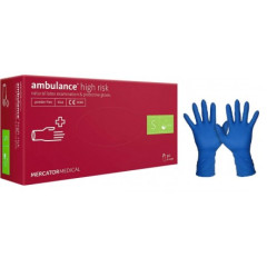 Рукавички латексні AMBULANCE High Risk, розмір L